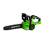 Пила цепная Greenworks G24CS25K2, 24V, 25 см, щеточная, без АКБ и ЗУ